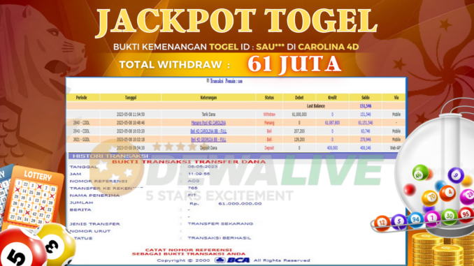 bukti jp dewalive #161